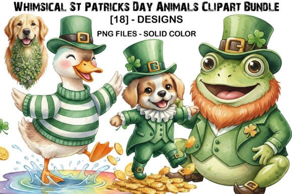 Download Whimsical St Patricks Day Animals PNG - Premium Resources