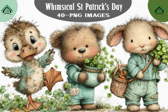 Download Whimsical St Patrick's Day Clipart Png - Premium Bundle